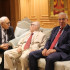 الدكتور عبد الجليل التميمي يتوسط الدكتور نصر الدين سعيدوني (على اليسار) والسيد نصر الدين لعرابة القنصل العام الجزائري في تونس (على اليمين).